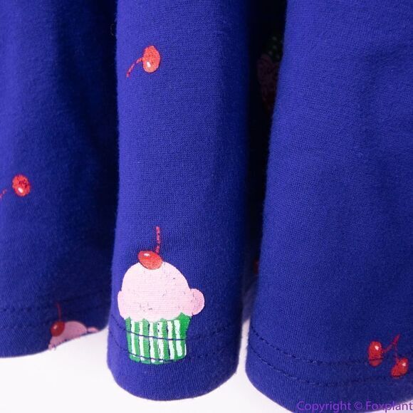 Unique Vintage Gwynnie Bee Cupcake Print Navy Dress, L - Picture 10 of 16